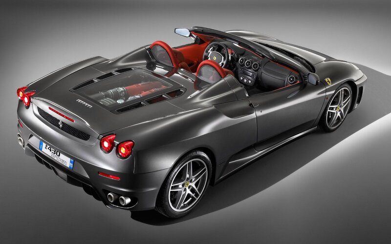 gray ferrari spider convertible