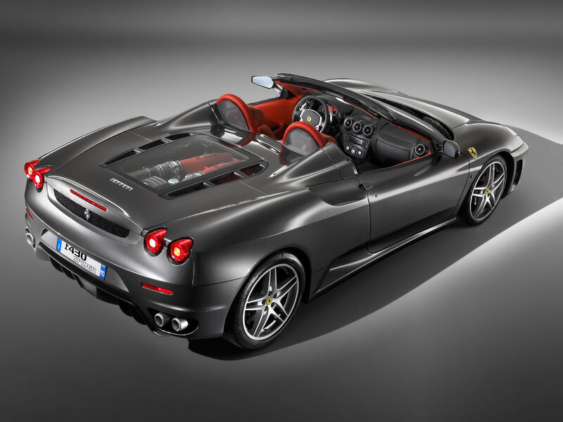 Gray Ferrari Spider — Dramatic, Photograph