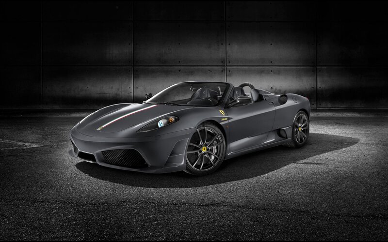 Gray Ferrari Spider sports car