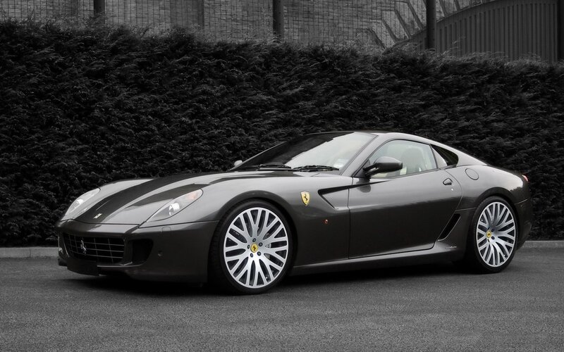 Gray Ferrari sports car