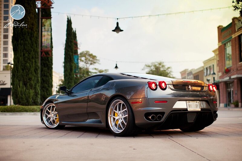 Gray Ferrari sports car