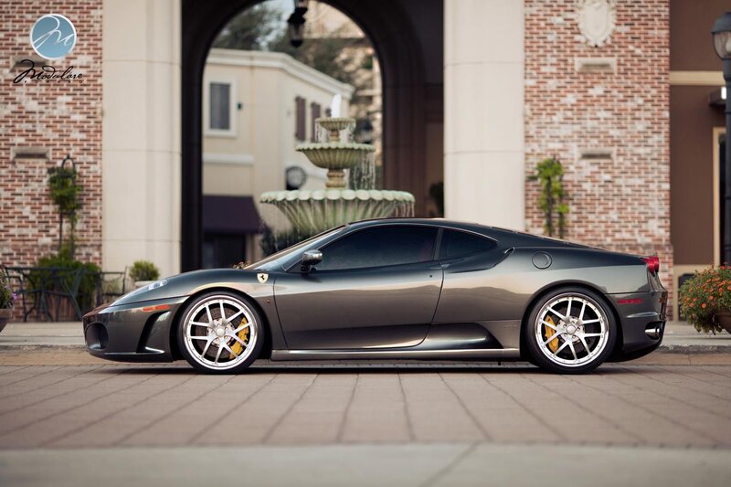 Gray Ferrari sports car