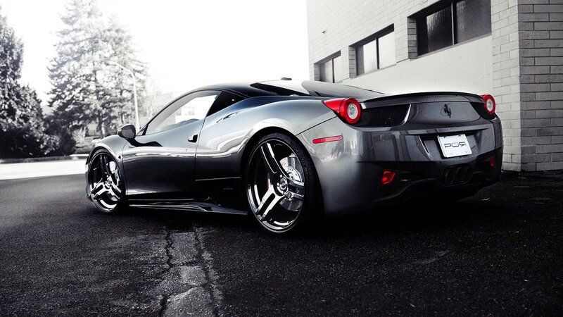 gray ferrari sports car