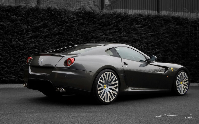 Gray Ferrari sports car