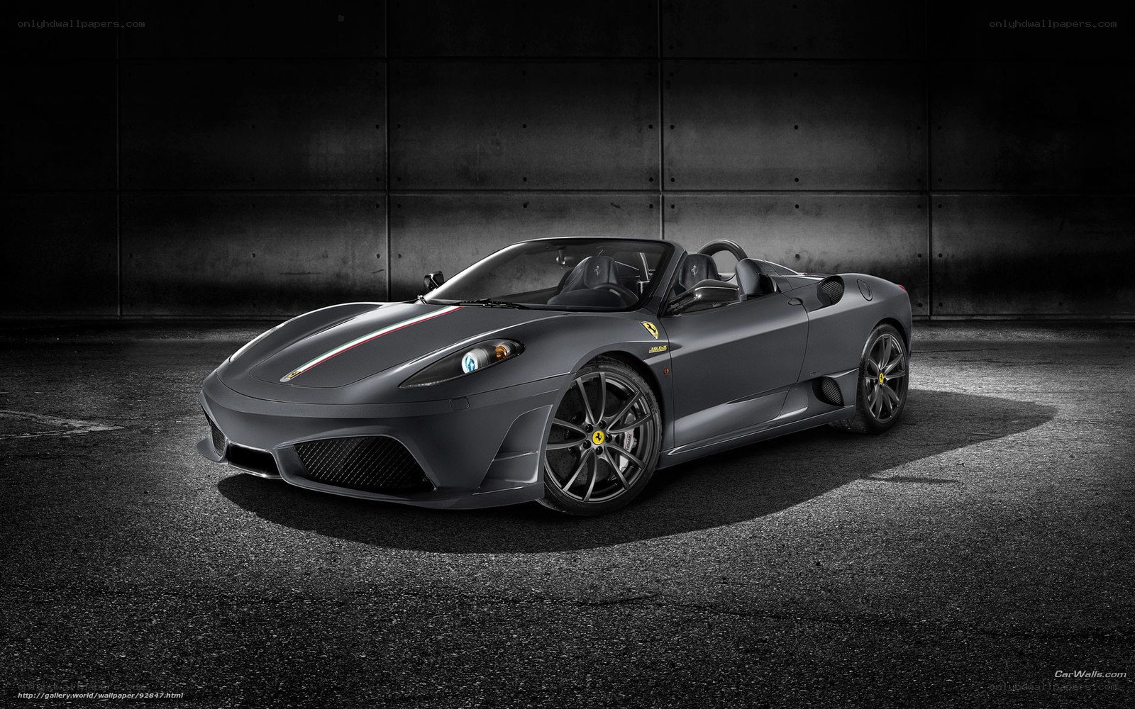 gray ferrari sports car