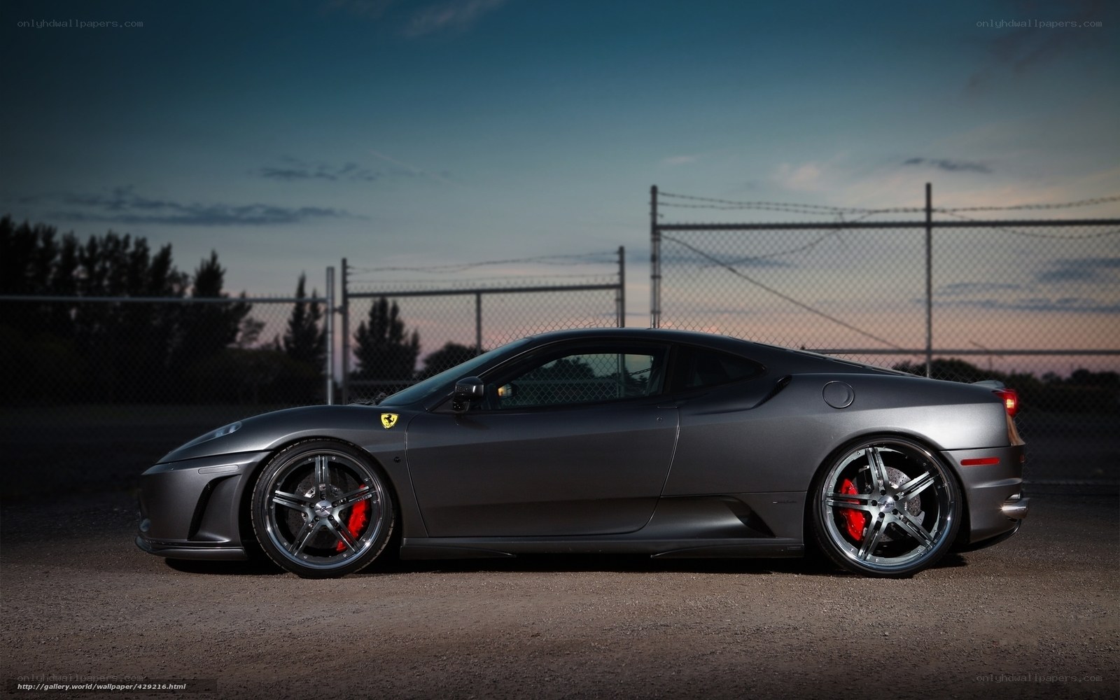 gray ferrari sports car