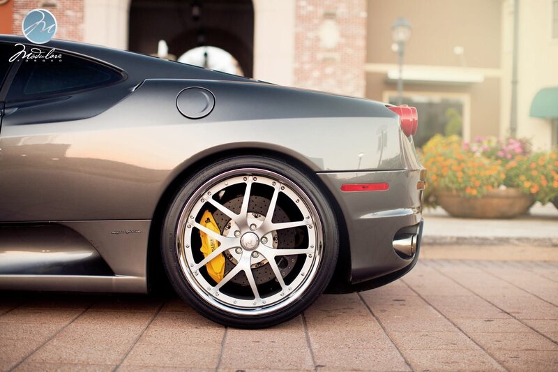 Gray Ferrari Sports Car — Calm, Sunset