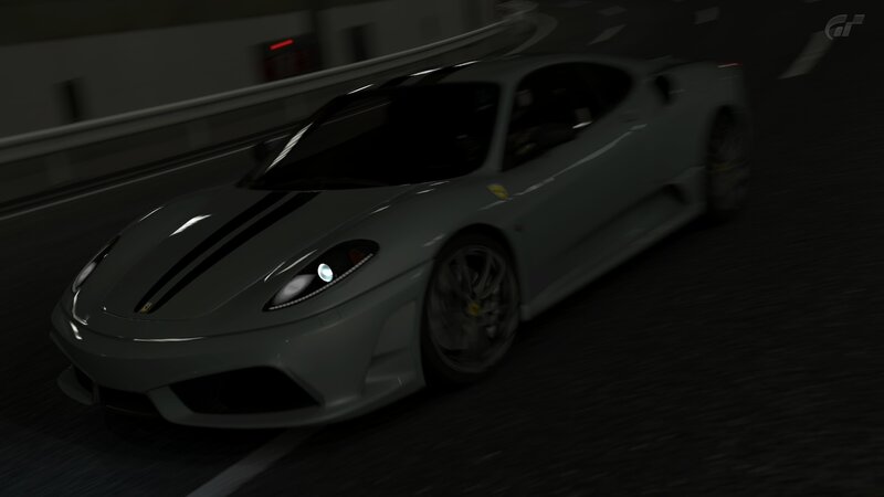 Gray Ferrari Sports Car — Dark