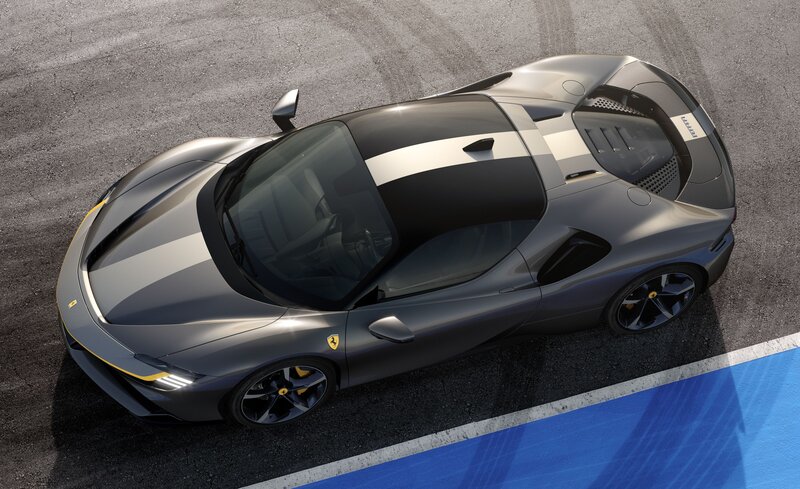 Gray Ferrari Sports Car — Dramatic, Afternoon, Photograph, Race Track