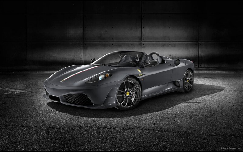 Gray Ferrari Sports Car — Dramatic, Photograph, Wall