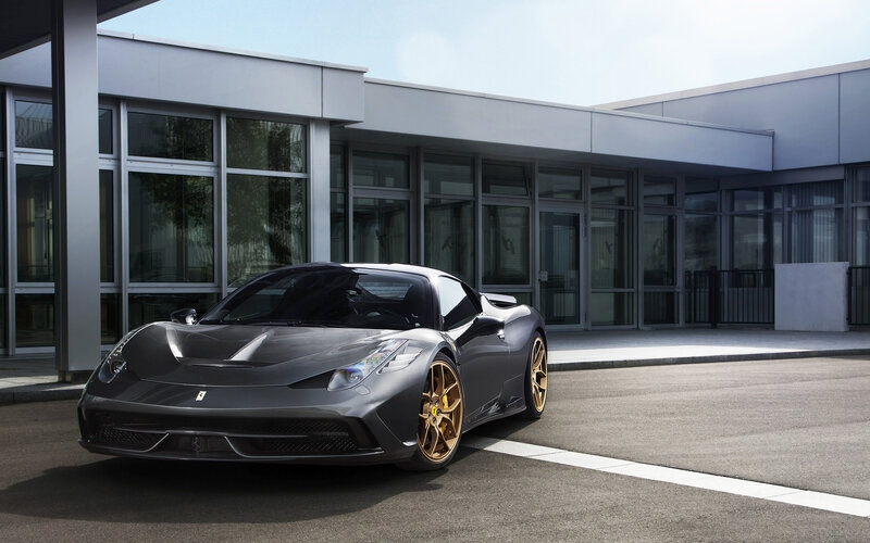Gray Ferrari Sports Car — Modern