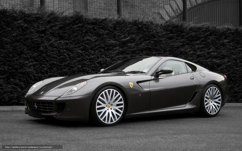 Gray Ferrari sports car