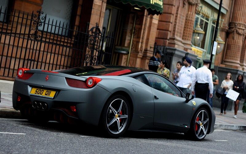 Gray Ferrari Sports Car — Urban