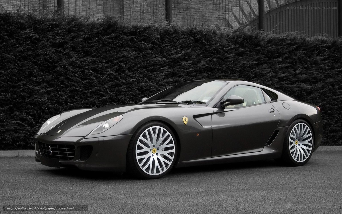 Gray Ferrari sports car