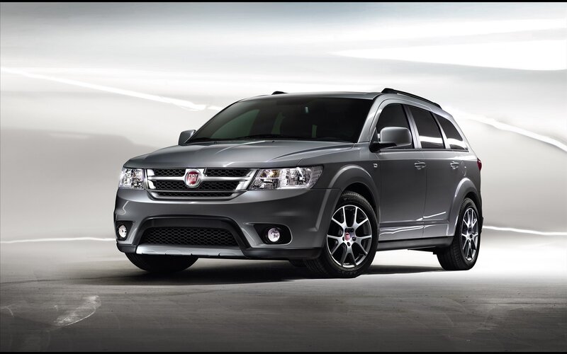 Gray Fiat SUV in studio