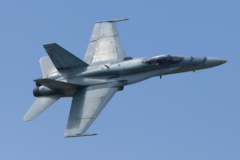 Gray Fighter Jet — Blue