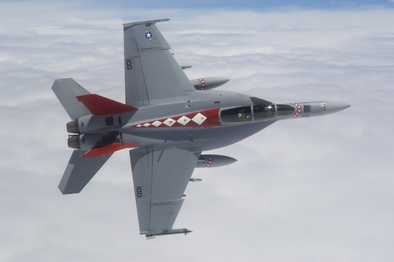 Gray Fighter Jet in Flight — Calm, Photograph