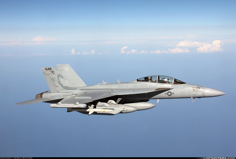 Gray Fighter Jet in Flight — Calm