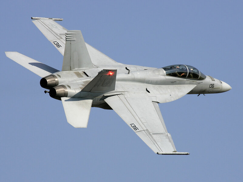 Gray Fighter Jet in Flight — Clear