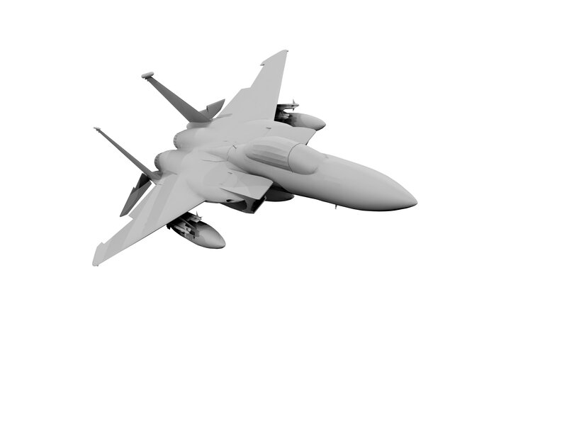 Gray Fighter Jet — Neutral, 3d Render