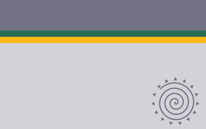 gray flag with spiral sun