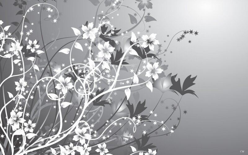 gray floral abstract design