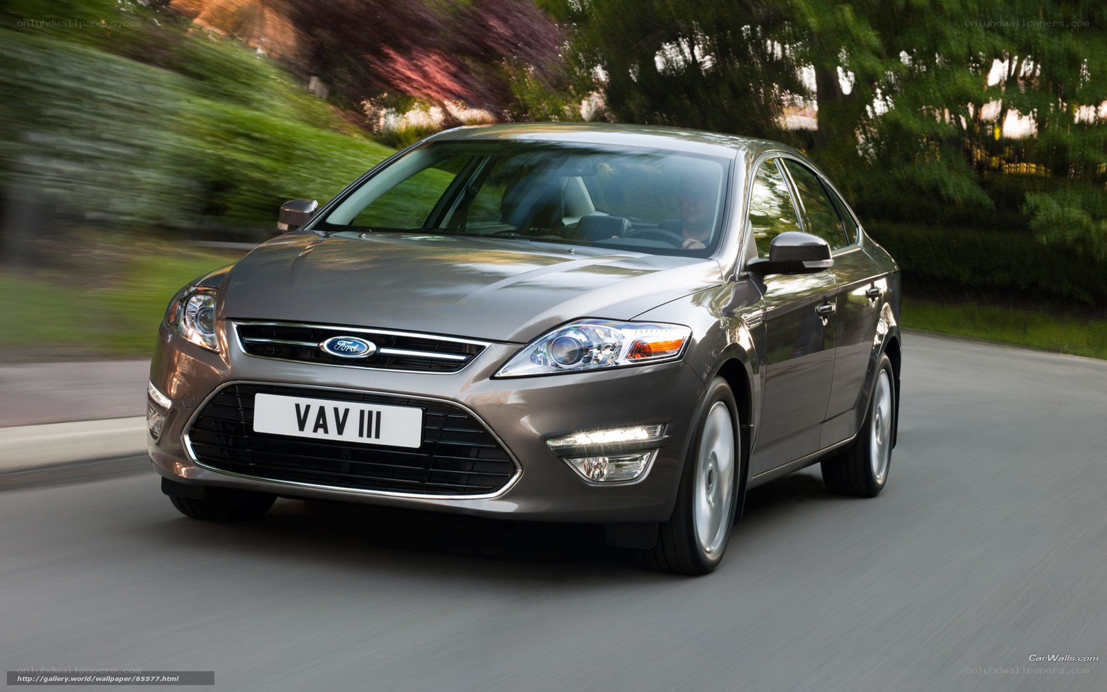 Gray Ford Mondeo in motion