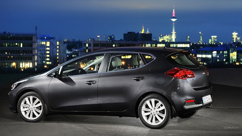 Gray Hatchback Car — Dramatic