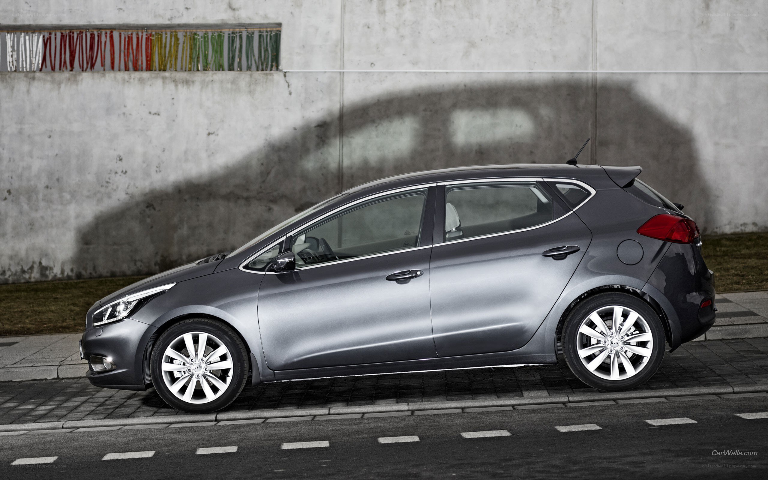 gray hatchback car on street