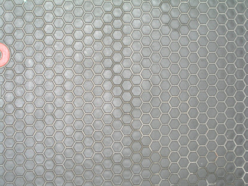 gray hexagonal tile pattern