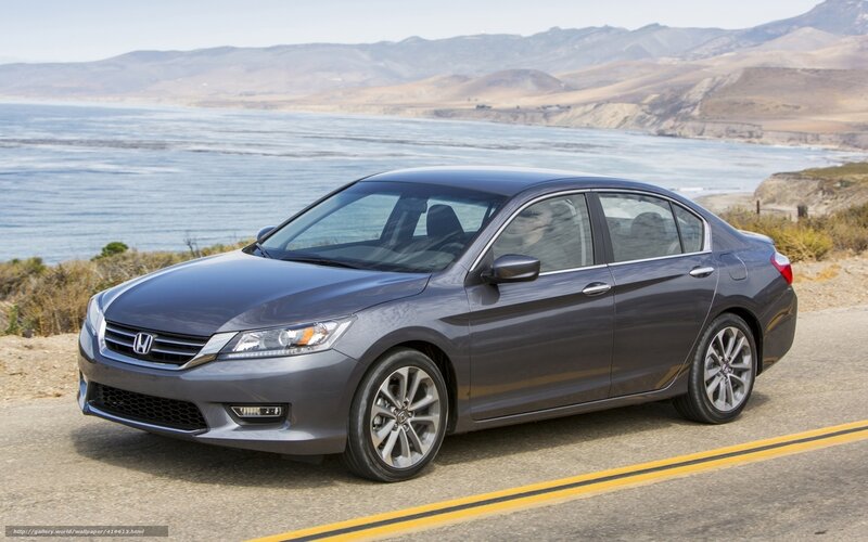 Gray Honda Accord on coastal road