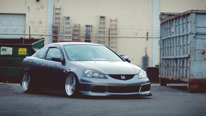 Gray Honda Acura RSX