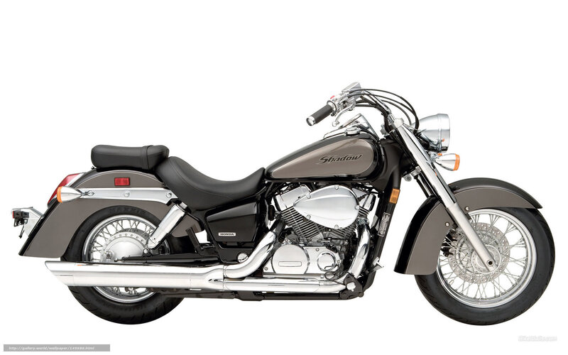 Gray Honda Shadow Motorcycle