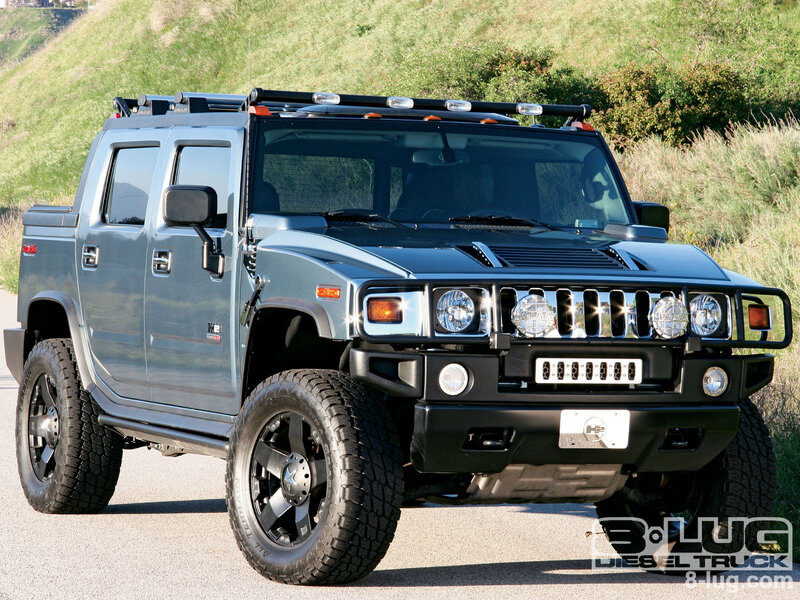 Gray Hummer H2 Pickup — Outdoor