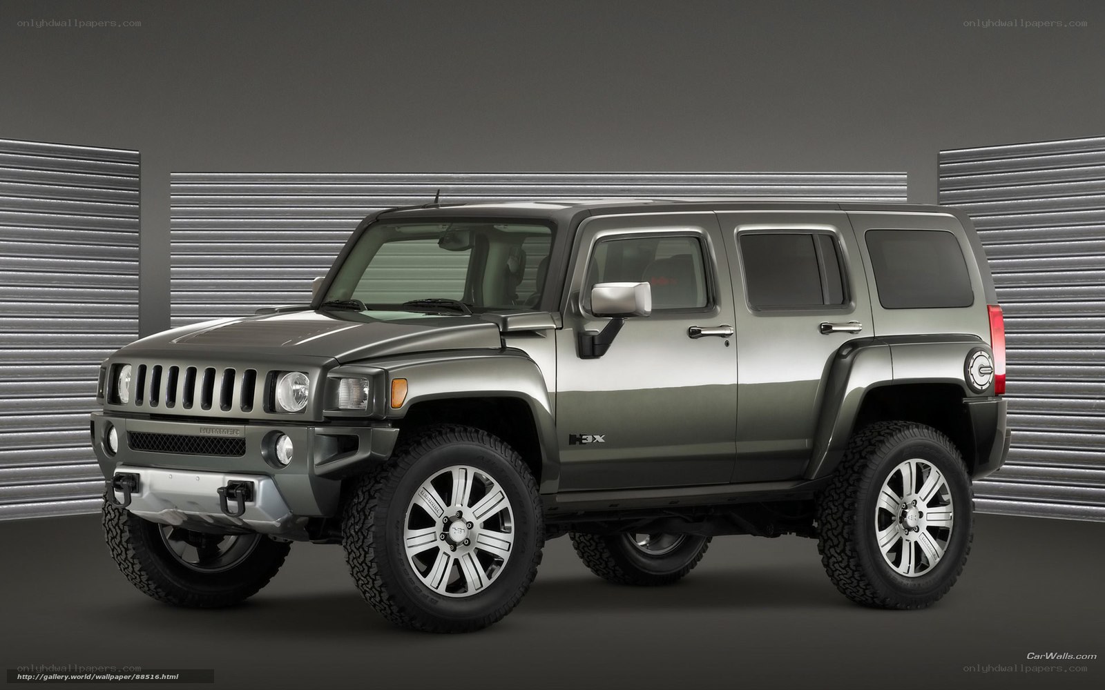 Gray Hummer H3 SUV