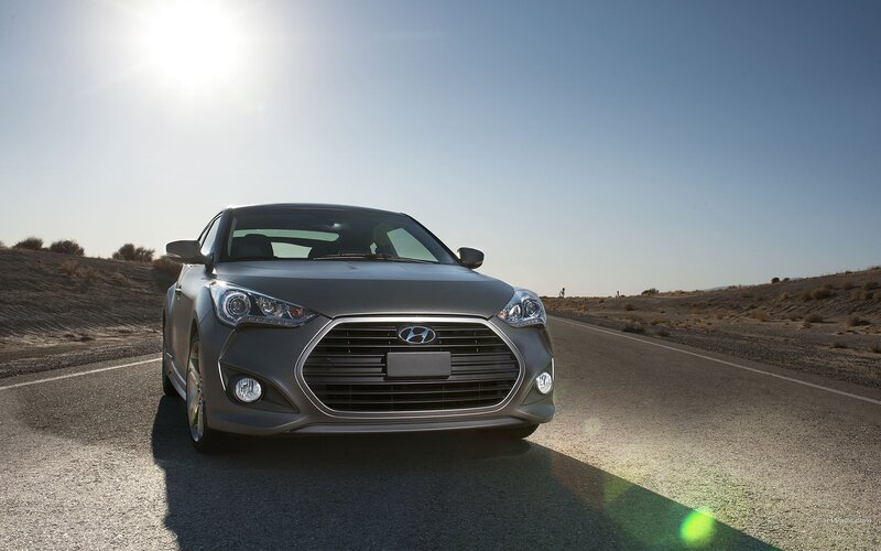 Gray Hyundai Veloster — Dramatic