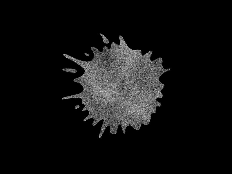 gray ink splatter on black