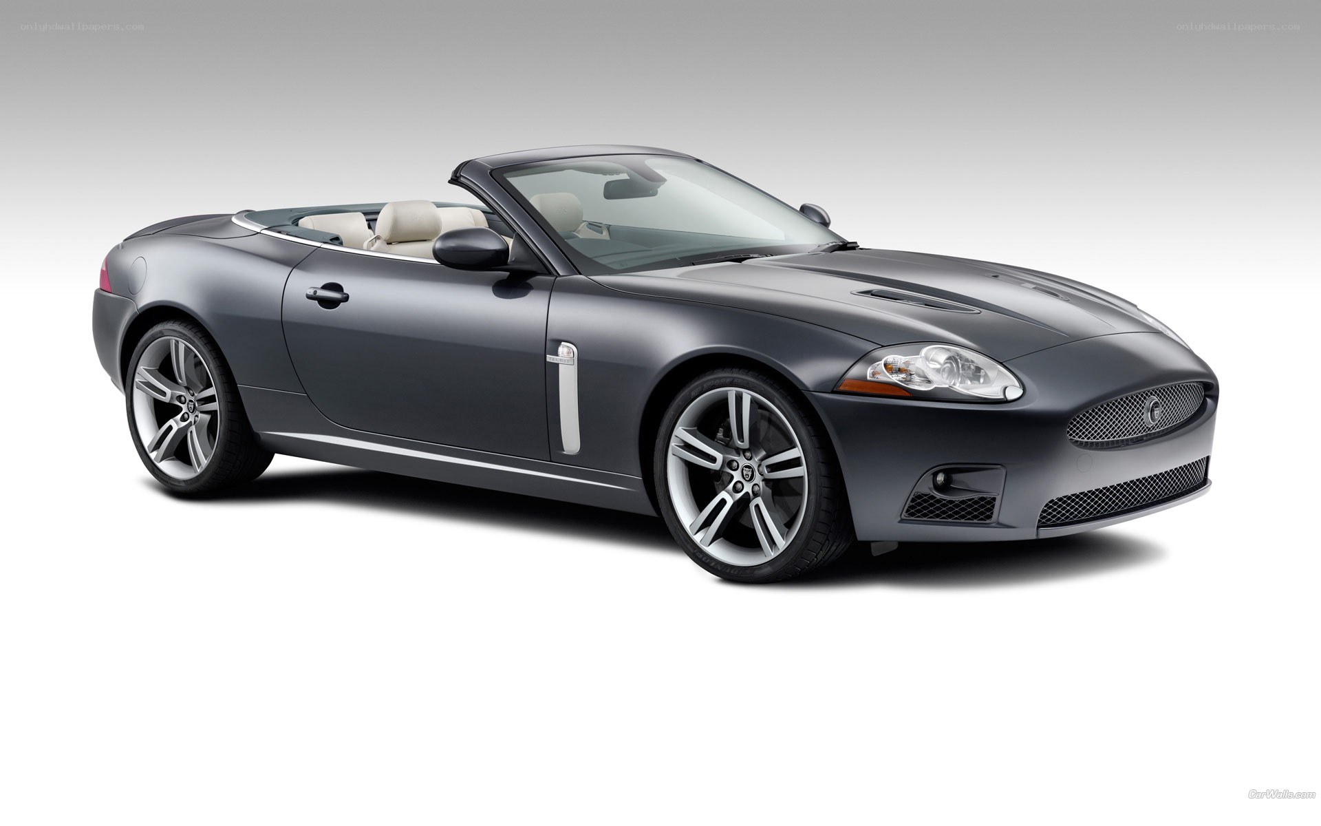 gray jaguar convertible car
