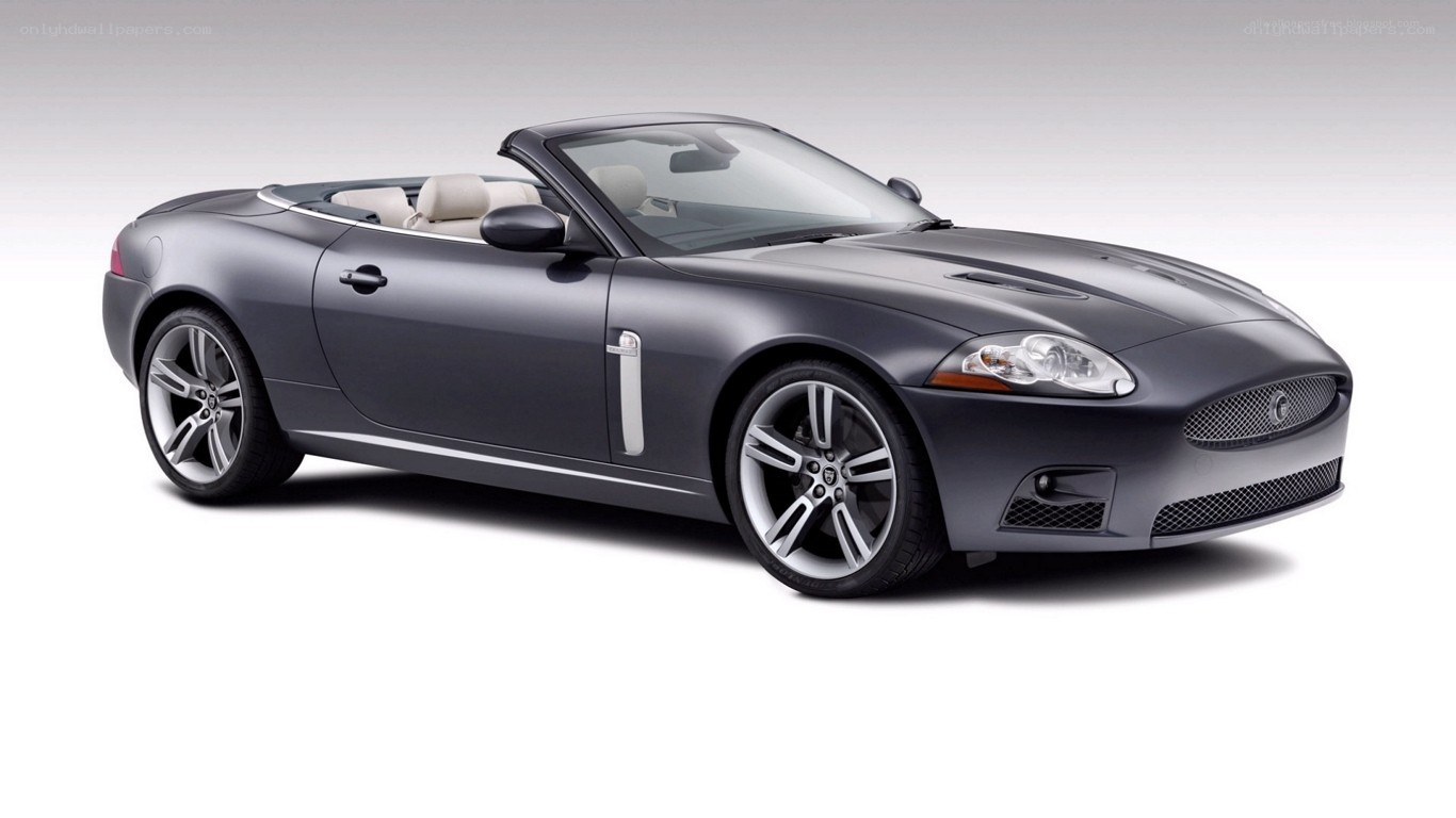 gray jaguar convertible car