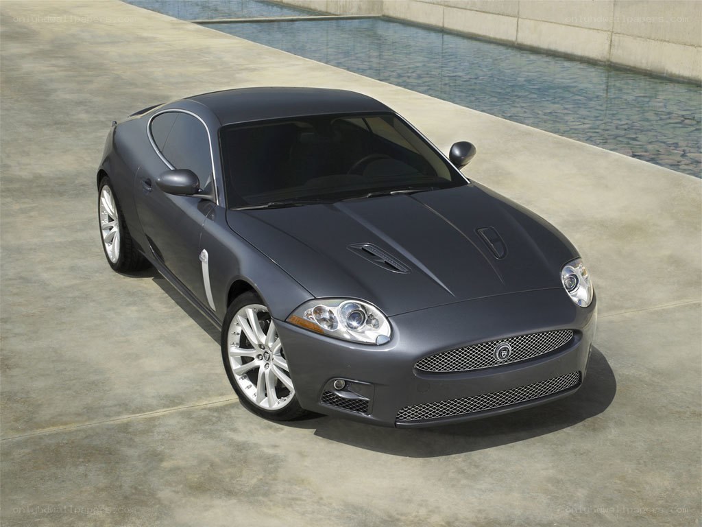 Gray Jaguar sports car