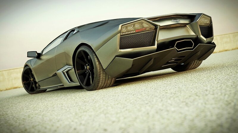 Gray Lamborghini Car — Dramatic