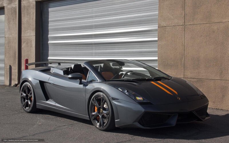 Gray Lamborghini Convertible — Dramatic, Afternoon