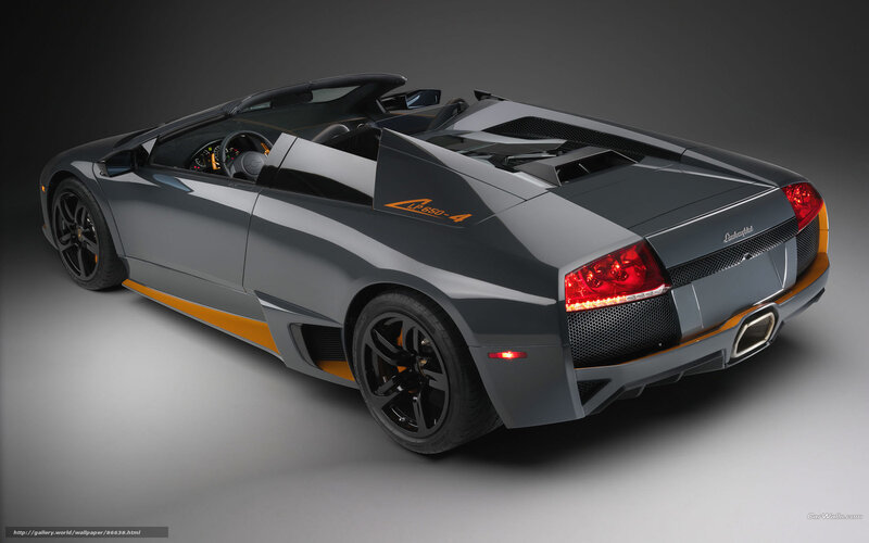 Gray Lamborghini Convertible — Dramatic