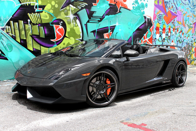 Gray Lamborghini Convertible — Urban