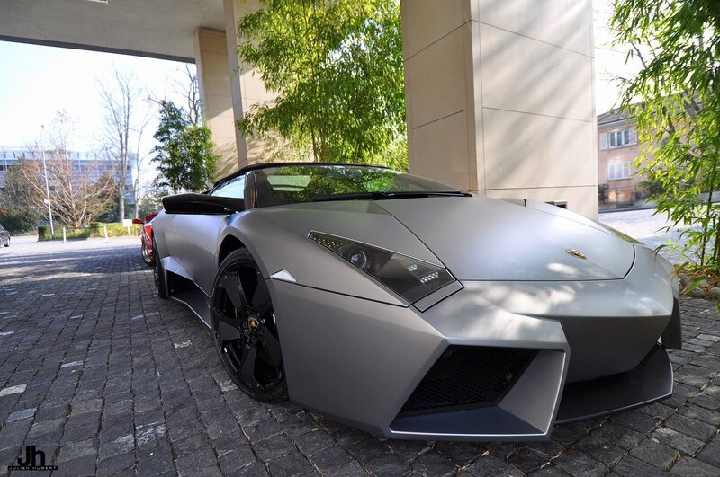 Gray Lamborghini Roadster