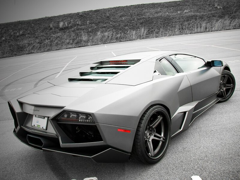 Gray Lamborghini Sports Car — Dramatic, Photograph, Parking Lot
