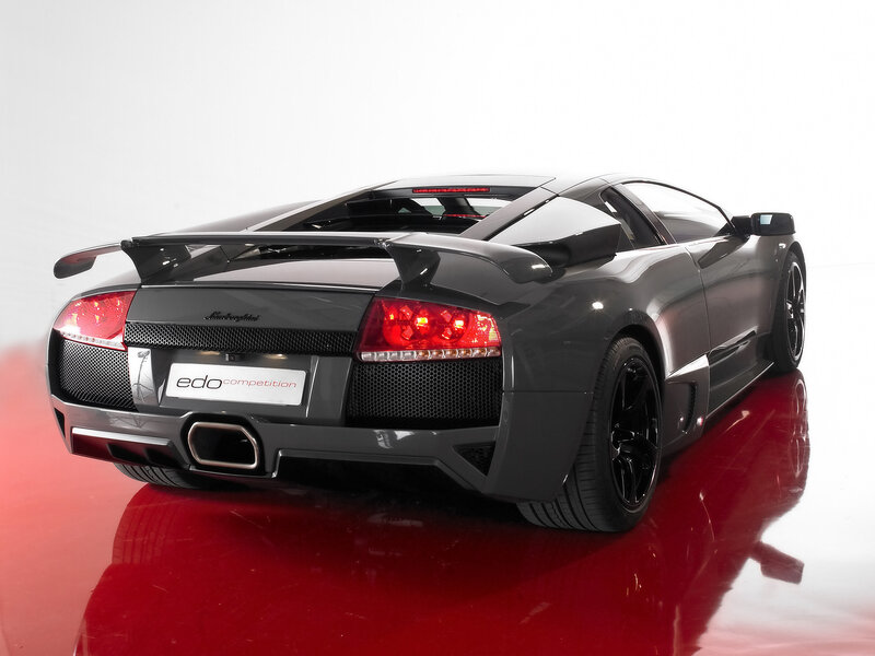 Gray Lamborghini Sports Car — Dramatic, Photograph