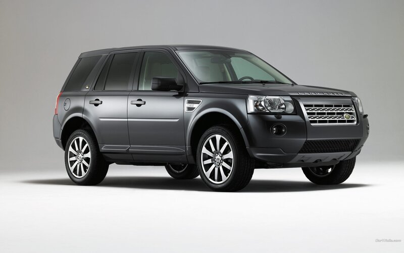 gray land rover suv