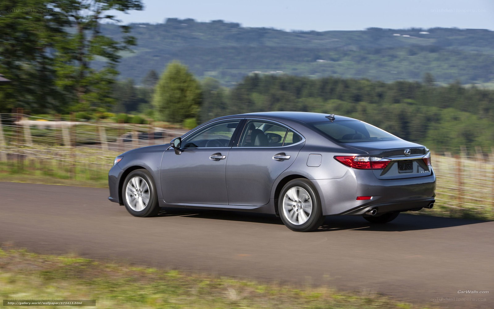 gray lexus driving on country road