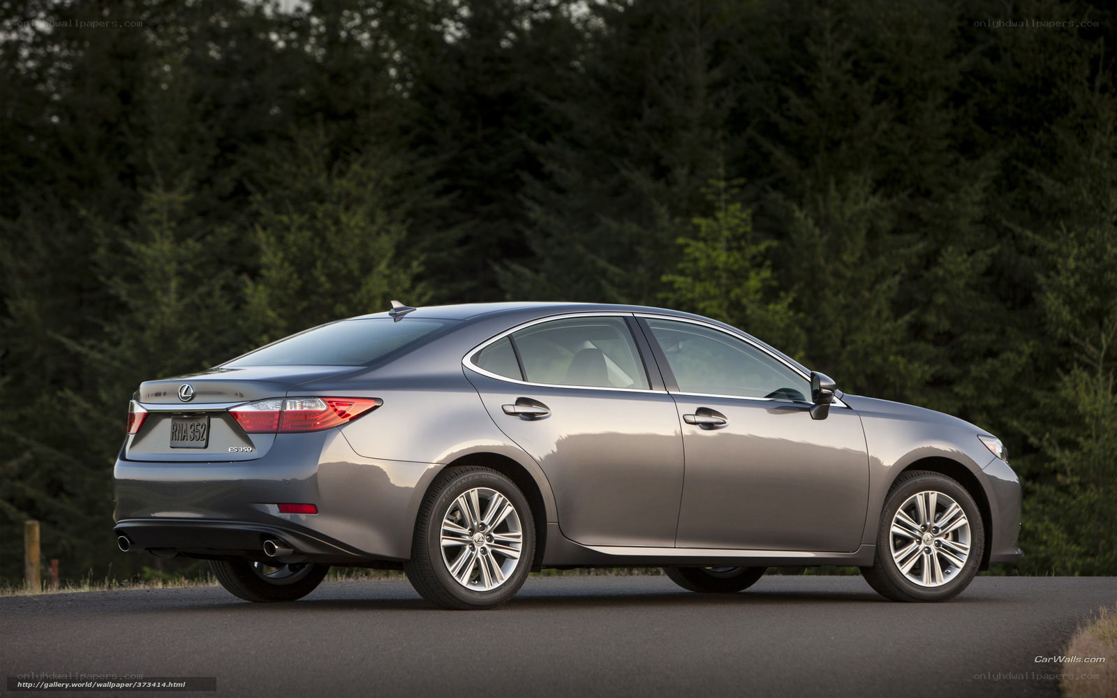 Gray Lexus ES sedan on road